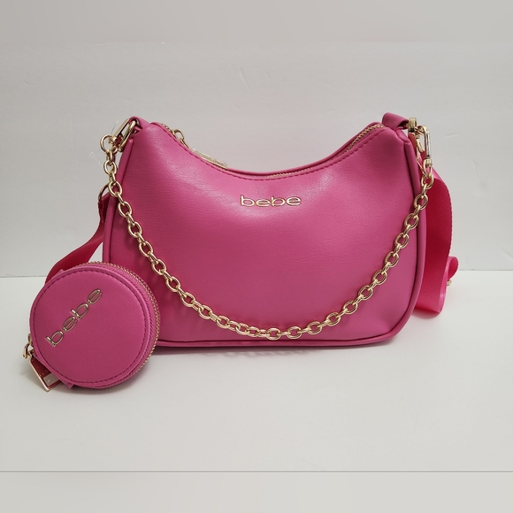 bebe Handbags - 🆕️⬇️🎉HOST PICK🎉 bebe Pink Mara Nylon Crossbody Bag With Coin Purse